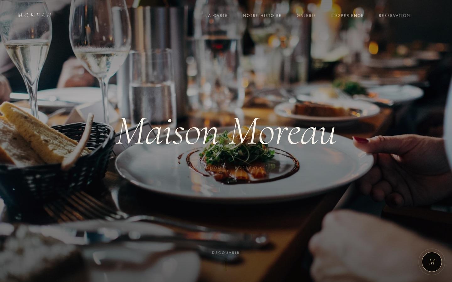 Aperçu du site Maison Moreau, démonstration de la formule Premium